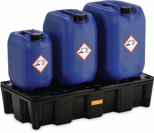 Auffangwanne 35 l L800xB400xH180mm Polyethylen mit PE-Rost CEMO