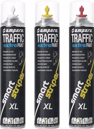 Peinture de marquage au sol Ampere Traffic Extra Paint XL 750 ml en aérosol Peinture de marquage au sol AMPERE Traffic Extra Paint XL 750 ml, catégorie des peintures de marquage