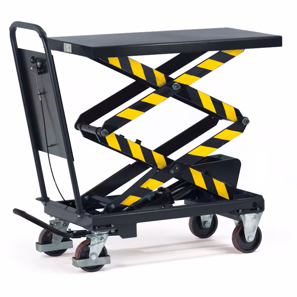 Hubtischwagen Doppelschere aus Profilstahl-/Stahlblech-Konstruktion, pulverbeschichtet anthrazitgrau RAL 7016 von der Marke Fetra aus der Kategorie Hubwagen/Hubgeräte