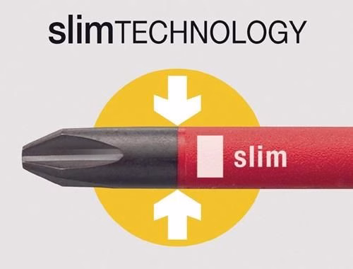 Schraubendreher 3211 slimFix Größe PH 1 Klingenlänge 80mm VDE isoliert WIHA