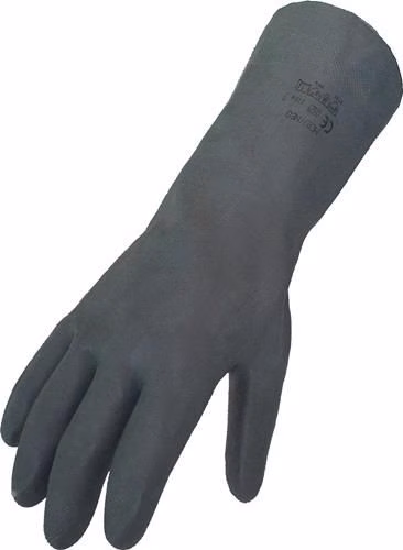 10 paires de gants de protection chimique noirs taille 8, conformes aux normes EN 388 et EN 374 EPI III ASATEX, de la marque Chemical Protective Gloves. Gants de protection chimique EPI de catégorie III ASATEX, référence 4000371360