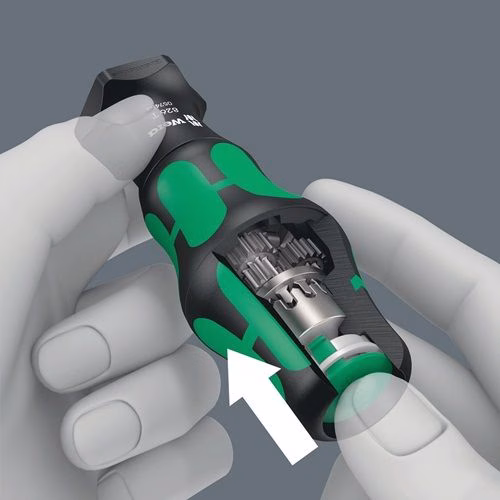 Bithandhalter 826 T Kraftform Turbo mit Schnellwechselfutter 2-Komponentengriff WERA