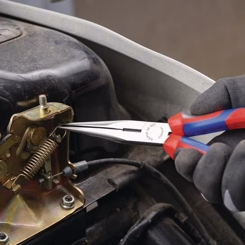 Flachrundzange Länge 200mm poliert gerade Comfort-Griff KNIPEX