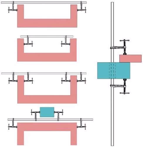 Technische Zeichnung 4067368 Hochleistungszwingen-Set SLV/GSV Spannweite 1000 mm Ausladung 120 mm Knebel BESSEY