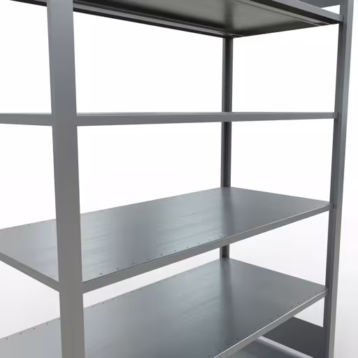 Abbildung Nr 8 des Artikels Grundregal, Büro-Fachbodenregal Stecksystem MULTIplus150, 2000 x 1300 x 600 mm (HxBxT), 6 Fachböden, Längenriegel, verzinkt, ohne Mittelanschlag aus der Produktgruppe Büroregale von der Marke Schulte Lagertechnik