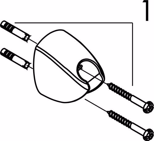 Technische Zeichnung 3974143 Hansgrohe Brausehalter PORTERC für Schlauch mit konischer Mutter chrom