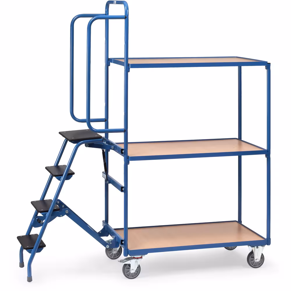 Kommissionierwagen 2107 Stahlrohr und Profilstahl geschweißt, pulverbeschichtet, 3 Böden aus Holzwerkstoffplatte von der Marke Fetra Kommissionierwagen 2107 Stahlrohr und Profilstahl geschweißt, pulverbeschichtet, 3 Böden aus Holzwerkstoffplatte aus der Kategorie Etagenwagen mit der Artikelnummer 2107