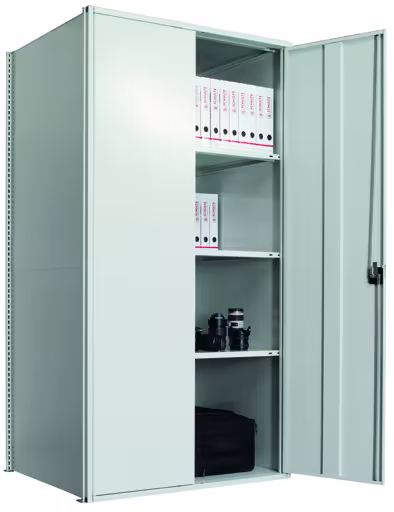 Flügeltürschrank, Grundregal 2000 x 1000 x 800 mm, RAL 7035 lichtgrau/verzinkt, 5 MULTIplus150-Fachböden, Seitenwände, Rückwand, 1 Stück Flügeltür von der Marke Schulte Lagertechnik Flügeltürschrank, Grundregal 2000 x 1000 x 800 mm, RAL 7035 lichtgrau/verzinkt, 5 MULTIplus150-Fachböden, Seitenwände, Rückwand, 1 Stück Flügeltür aus der Kategorie Grundregal mit der Artikelnummer 12580-M6