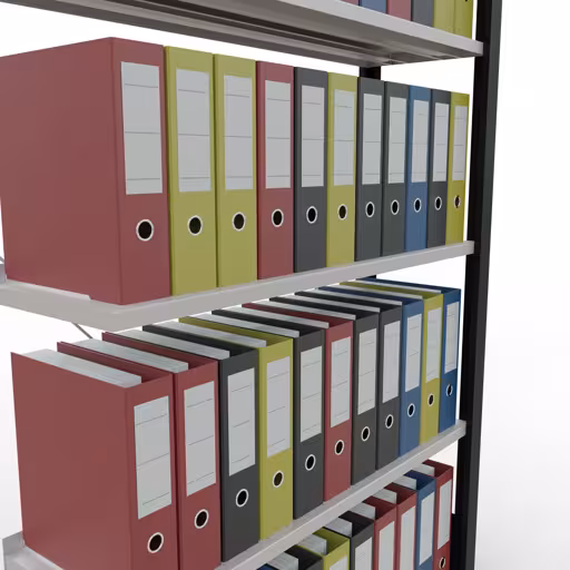 Abbildung Nr 14 des Artikels Anbauregal, Büro-Fachbodenregal Stecksystem MULTIplus85, 1800 x 1000 x 300 mm (HxBxT), 5 Fachböden, Kreuzstrebe, mit Anschlagleiste, schwarz/lichtgrau aus der Produktgruppe Büroregale von der Marke Schulte Lagertechnik