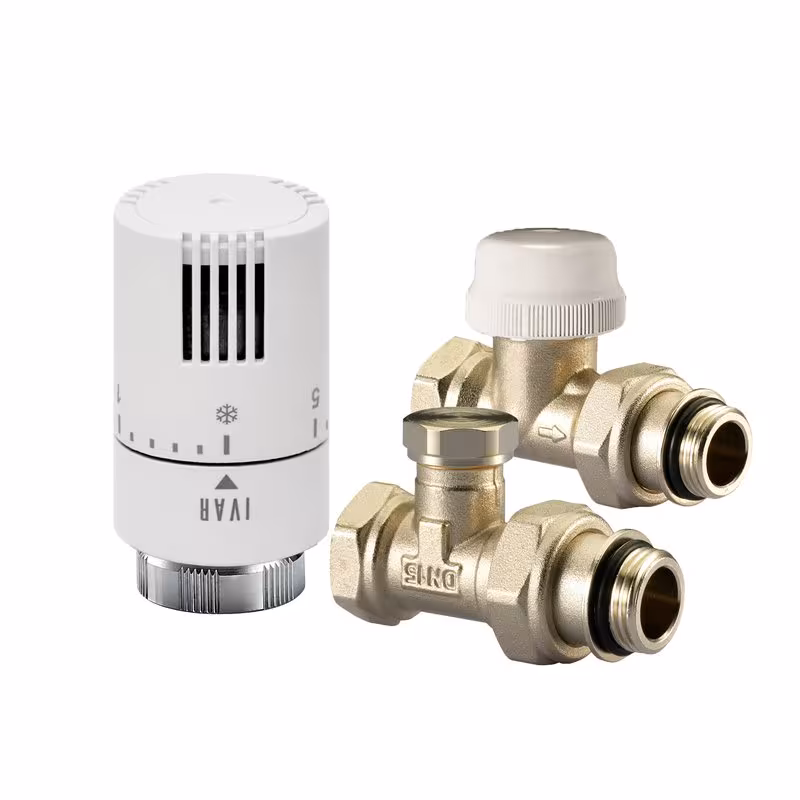 Heizkörperanschluss Set 1/2 Zoll Durchgang KD 301 B von der Marke Ivar Ivar Heizkörperanschluss Set 1/2 Zoll inkl.Thermostatkopf T1500 Typ Ausführung: Durchgangs-Bausatz ohne Voreinstellung aus der Kategorie Heizkörpermontage & Anschlüsse mit der Artikelnr. 520175SB