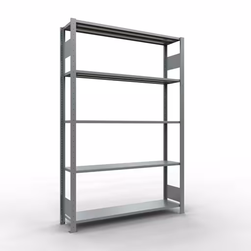 Grundregal, Fachbodenregal Stecksystem MULTIplus150, 2000 x 1300 x 300 mm (HxBxT), 5 Fachböden, Längenriegel, verzinkt von der Marke Schulte Lagertechnik Grundregal, Fachbodenregal Stecksystem MULTIplus150, 2000 x 1300 x 300 mm (HxBxT), 5 Fachböden, Längenriegel, verzinkt aus der Kategorie Grundregal mit der Artikelnummer 12730-130-LR