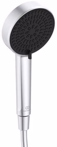 Detailbild 4010427 Ideal Standard Duschsystem CerathermAlu+ mit Brausethermostat, 2 Ablagen, 2-funktioniger Handbrause und 2-funktioniger Kopfbrause Silver
