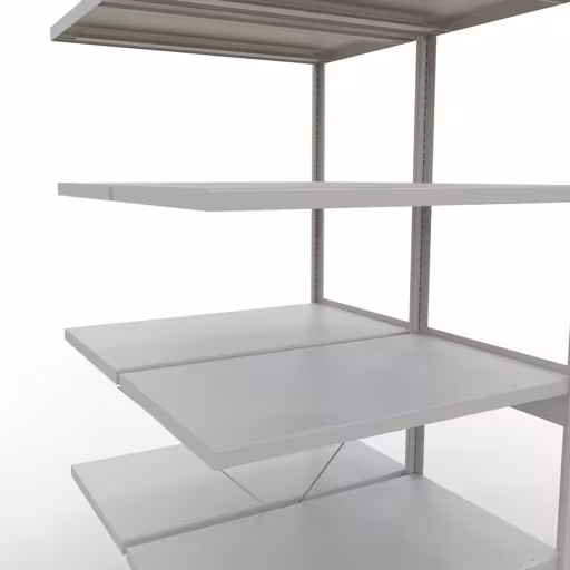 Anbauregal, Doppelregal, Fachbodenregal Stecksystem MULTIplus250, 2500 x 1000 x (2x600) mm (HxBxT), 2x6 Fachböden, Kreuzstrebe, RAL 7035 lichtgrau aus der Kategorie Doppelregale mit der GTIN 4004514292247 Anbauregal, Doppelregal, Fachbodenregal Stecksystem MULTIplus250, 2500 x 1000 x (2x600) mm (HxBxT), 2x6 Fachböden, Kreuzstrebe, RAL 7035 lichtgrau von der Marke Schulte Lagertechnik aus der Produktreihe Fachbodenregale