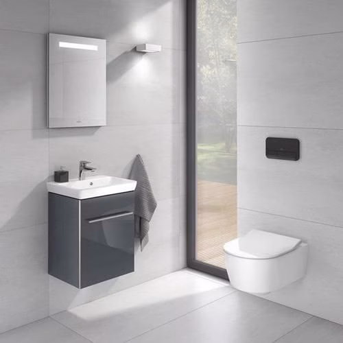 VILLEROY & BOCH Combi-Pack Avento 5656RS 370x530mm Oval Weiß Alpin CeramicPlus