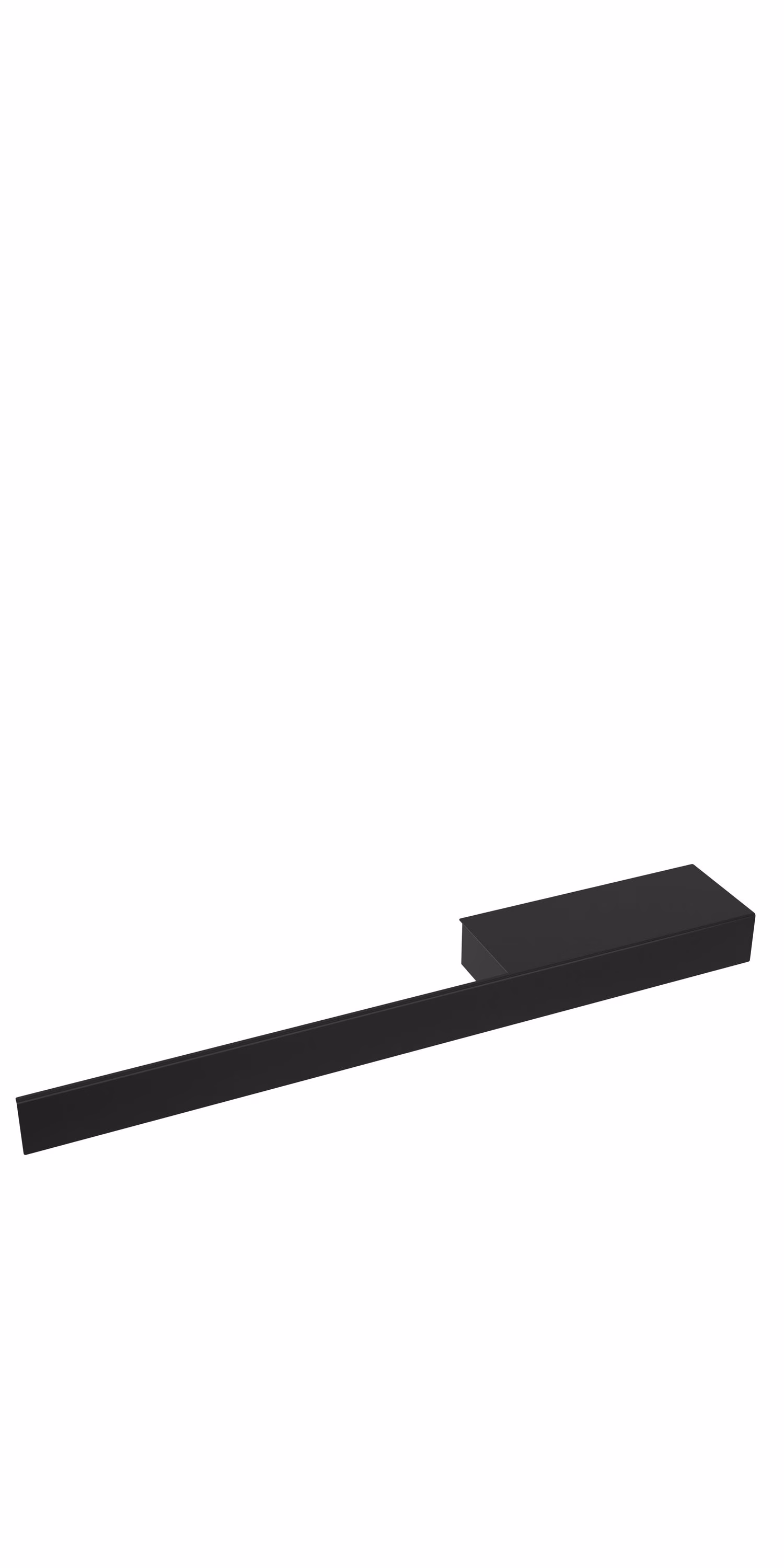 Zusatzbild 3841430 MERT Handtuchhalter TEE 750x62x172mm, Tiefschwarz RAL 9005, Feinstruktur, rechts