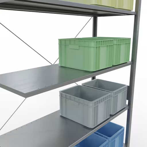 Stecksystem Anbauregal 3000x1300x500 mm, Typ 150 kg, verzinkt aus der Kategorie Anbauregal mit der GTIN 4004514217790 Stecksystem Anbauregal 3000x1300x500 mm, Typ 150 kg, verzinkt von der Marke Schulte Lagertechnik aus der Produktreihe Stecksystem