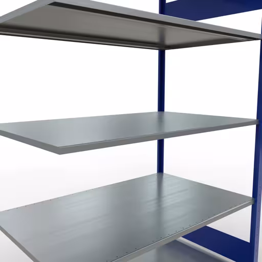 Anbauregal, Fachbodenregal Stecksystem MULTIplus150, 2000 x 1300 x 800 mm (HxBxT), 5 Fachböden, Längenriegel, RAL 5010 enzianblau/verzinkt mit der Artikelnr. 12785-130-LR-B Anbauregal, Fachbodenregal Stecksystem MULTIplus150, 2000 x 1300 x 800 mm (HxBxT), 5 Fachböden, Längenriegel, RAL 5010 enzianblau/verzinkt von Schulte Lagertechnik aus der Kategorie Stecksystem