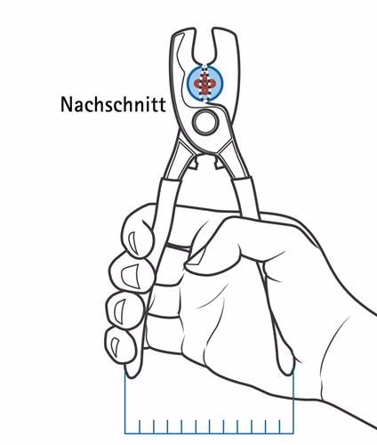 Kabelschere Länge 200 mm Kunststoff-Überzug KNIPEX