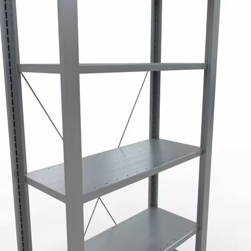 Abbildung Nr 12 des Artikels Grundregal, Büro-Fachbodenregal Stecksystem MULTIplus85, 2000 x 750 x 300 mm (HxBxT), 6 Fachböden, Kreuzstrebe, verzinkt, ohne Anschlagleiste aus der Produktgruppe Büroregale von der Marke Schulte Lagertechnik