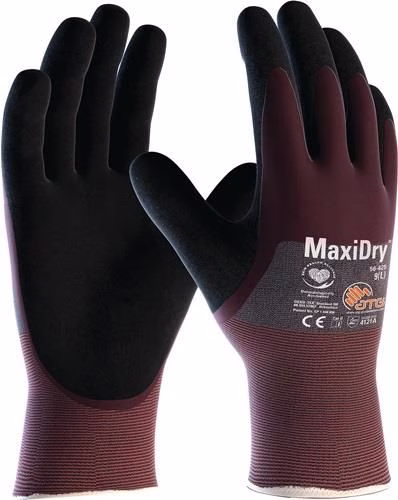 Handschuhe MaxiDry® 56-425 Größe 8 violett/schwarz EN 388 Persönliche Schutzausrüstung II 12 Paar ATG von der Marke ATG® Handschuhe MaxiDry® 56-425 Nylon EN 388 Persönliche Schutzausrüstung-Kategorie II ATG aus der Kategorie Arbeitshandschuhe mit der Teilenummer 4702000161