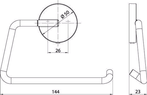 Papierhalter round 13300 ohne Deckel schwarz ohne Deckel EMCO