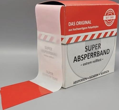 Absperrband Länge 100 m Breite 80 mm rot/weiß geblockt 100 m/Karton KELMAPLAST von der Marke Kelmaplast Absperrband Breite 80 mm KELMAPLAST aus der Kategorie Absperrungen und Baustellenabsicherung mit der Teilenummer 4000818329