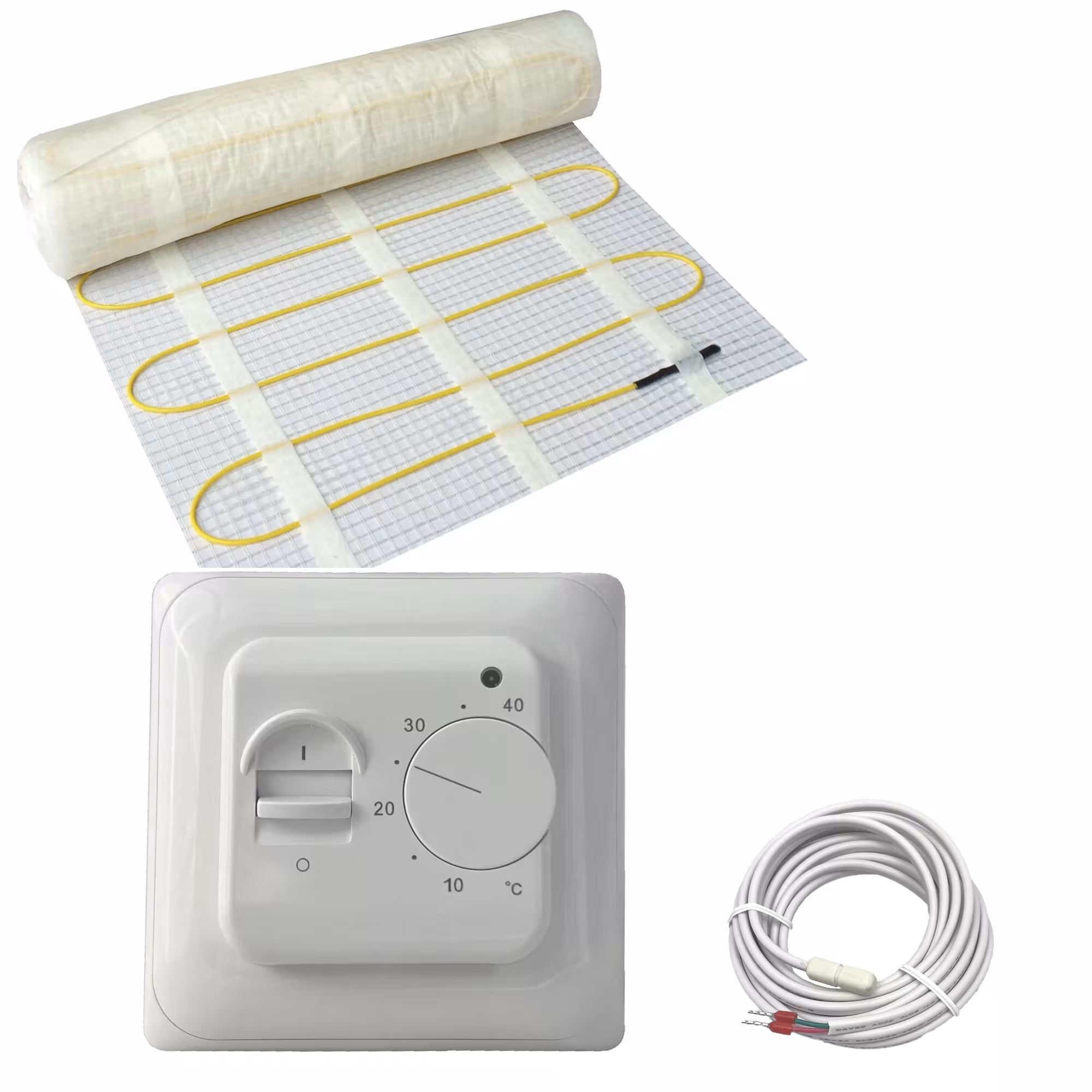 HoWaTech Classic Elektrische Fußbodenheizung | Set mit Heizmatte und Regler Standard Typ Heizfläche: 2 m² aus der Kategorie Elektrische Fußbodenheizung mit der Artikelnr. 201023