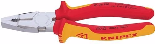 Kombizange verchromt Mehrkomponenten-Hüllen VDE KNIPEX von Knipex Kombizange verchromt Mehrkomponenten-Hüllen VDE KNIPEX aus der Kategorie VDE-Zangen
