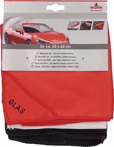 Detailbild 3989785 Mikrofasertuchset rot,weiß,schwarz NIGRIN
