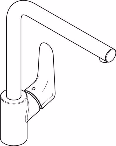 Hansgrohe Einhebel-Küchenmischer 280 FOCUS DN 15, mit Schwenkauslauf chrom