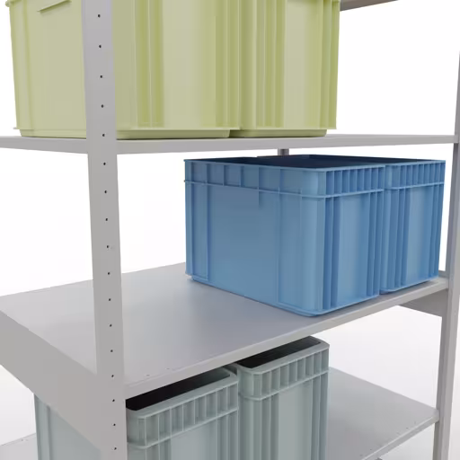 Zusatzbild des Artikels Stecksystem Grundregal 2500x1300x800 mm, Typ 150 kg, lichtgrau Zusatzbild des Artikels Stecksystem Grundregal 2500x1300x800 mm, Typ 150 kg, lichtgrau aus Grundregal