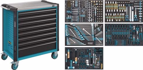 Werkplaatswagen 179NXL-8/440 B1200xD800xH1480mm 1000 kg 8 laden 440-delige HAZET uit de categorie werkplaatswagens met artikelnummer 8002536343