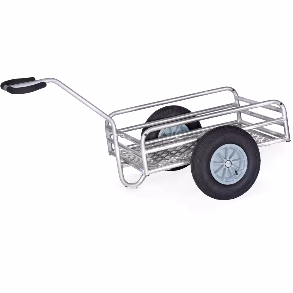 Outdoor-Handwagen - Lufträder Ø260 mm für die Verwendung im Außenbereich, aus Stahlrohr geschweißt, feuerverzinkt Typ Bereifung: Luft aus der Kategorie Handwagen/Pritschenwagen mit der Artikelnr. 6104L