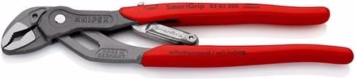 Wasserpumpenzange SmartGrip® Länge 250 mm Spannweite 10–36 mm grau atramentiert poliert Kunststoff-Überzug