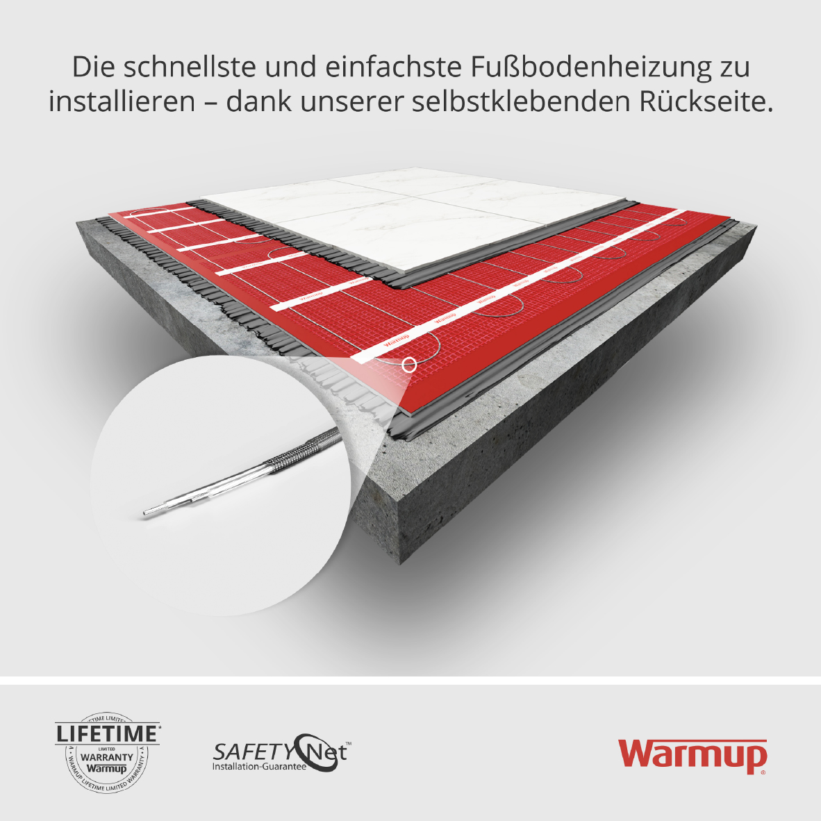 Warmup SPM Heizmatte selbstklebend 200 Watt pro qm² von der Marke Warmup Warmup SPM Heizmatte selbstklebend 200 Watt pro qm² aus der Kategorie WarmUp Fußbodenheizung, Werbung