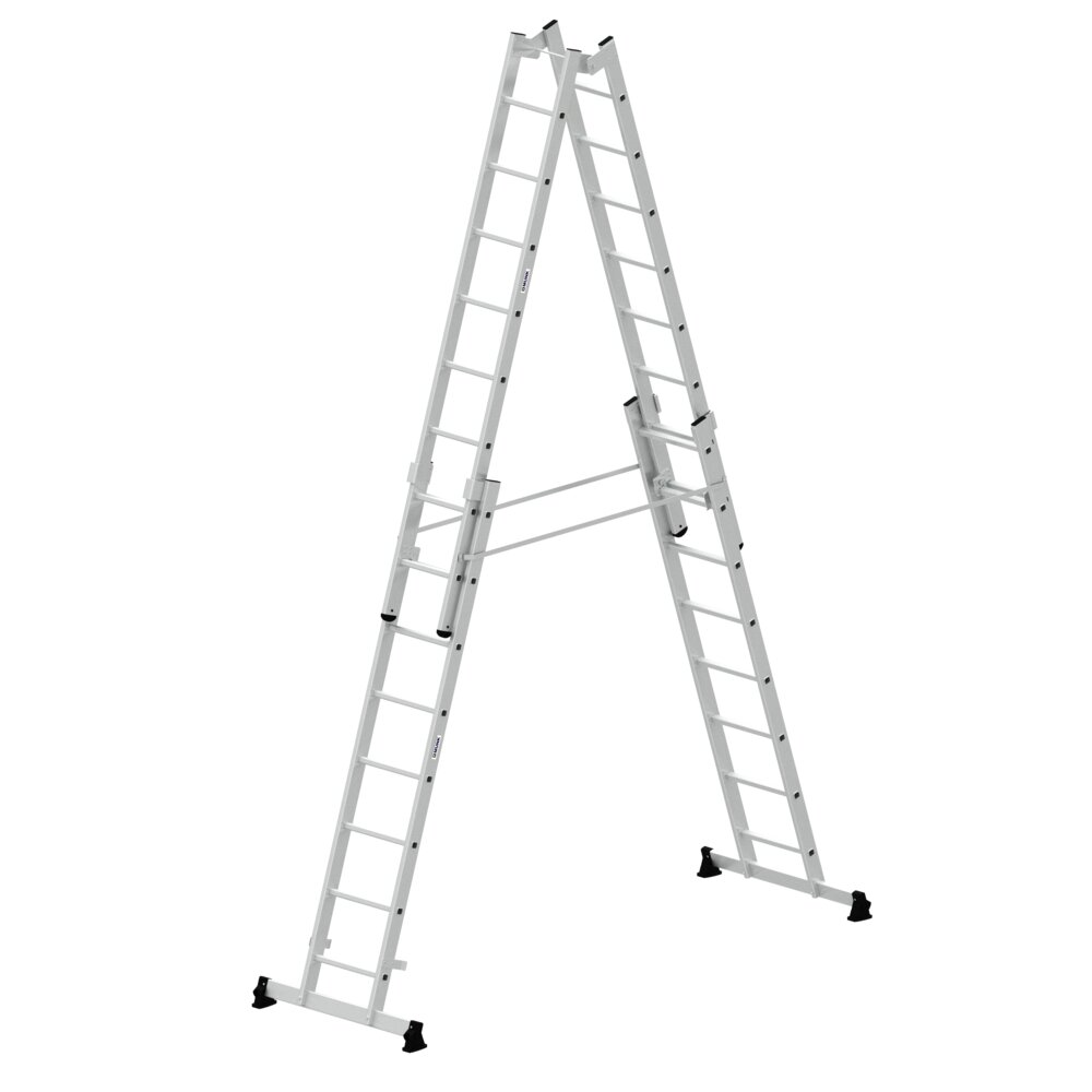 Munk Sprossen-Stehleiter 4-teilig mit nivello®-Traverse 4x8 Sprossen von Günzburger Steigtechnik Munk Sprossen-Stehleiter 4-teilig mit nivello®-Traverse aus der Kategorie Stehleitern mit der Artikelnr. 033032