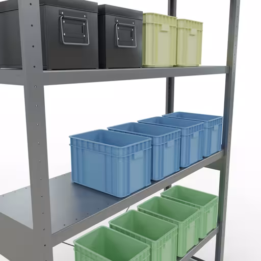 Abbildung Nr 10 des Artikels Stecksystem Grundregal 2500x1300x400 mm, Typ 250 kg, verzinkt aus der Produktgruppe Stecksystem von der Marke Schulte Lagertechnik