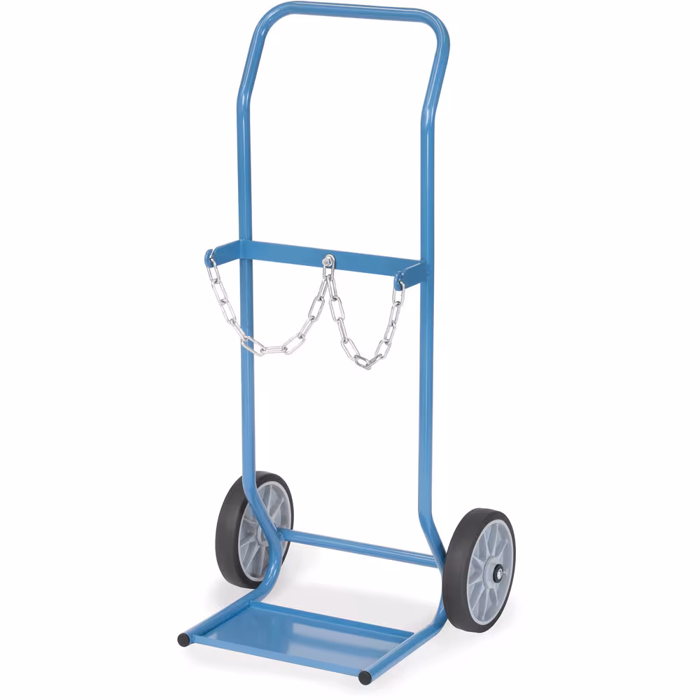 Stahlflaschenkarre 51005 aus Stahlrohr geschweißt, pulverbeschichtet blau RAL 5007 von der Marke Fetra aus der Produktreihe Transportsysteme