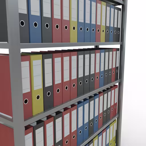 Abbildung Nr 8 des Artikels Grundregal, Büro-Fachbodenregal Stecksystem MULTIplus85, 2000 x 1300 x 300 mm (HxBxT), 6 Fachböden, Kreuzstrebe, verzinkt, ohne Anschlagleiste aus der Produktgruppe Büroregale von der Marke Schulte Lagertechnik