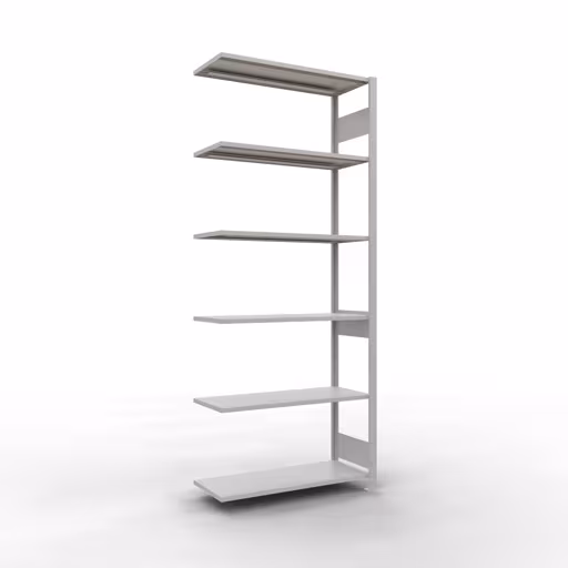Anbauregal, Fachbodenregal Stecksystem MULTIplus85, 2500 x 1000 x 400 mm (HxBxT), 6 Fachböden, Längenriegel, RAL 7035 lichtgrau von der Marke Schulte Lagertechnik Anbauregal, Fachbodenregal Stecksystem MULTIplus85, 2500 x 1000 x 400 mm (HxBxT), 6 Fachböden, Längenriegel, RAL 7035 lichtgrau aus der Kategorie Anbauregal mit der Artikelnummer 33046-LR