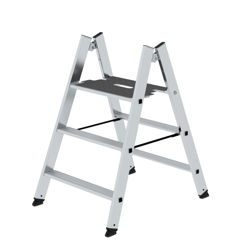 Munk Klapptritt beidseitig begehbar Alu natur 3 Stufen von Günzburger Steigtechnik Munk Klapptritt beidseitig begehbar Alu natur aus der Kategorie Tritte mit der Artikelnr. 050183, Moebel, Stuhl