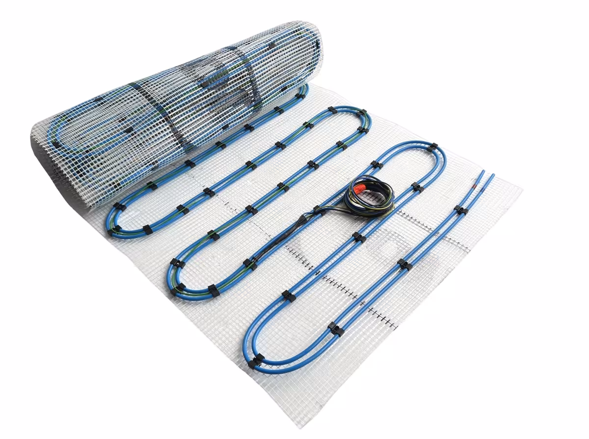 HoWaTech Duo Hybrid Warmwasser Elektro Fußbodenheizung | Set mit Heizmatte und Anschlußteilen Heizfläche 7.5m² von HoWaTech mit der Artikelnr. 14100075