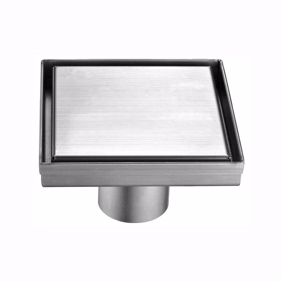 Mert Ultra Flach 20x20 cm Bodenablauf Design „Edel“, Ablauf DIN 50