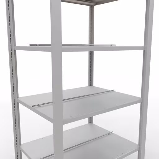 Abbildung Nr 10 des Artikels Grundregal, Büro-Fachbodenregal Stecksystem MULTIplus150, 2000 x 750 x 600 mm (HxBxT), 6 Fachböden, Längenriegel, mit Mittelanschlag, lichtgrau aus der Produktgruppe Büroregale von der Marke Schulte Lagertechnik
