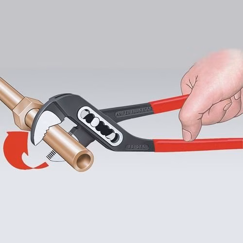 Wasserpumpenzange Alligator® Länge 180mm Spannweite 36mm poliert Kunststoff-Überzug KNIPEX