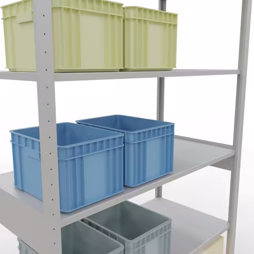 Produktbild Nr.8 des Artikels Stecksystem Grundregal 2500x1300x600 mm, Typ 150 kg, lichtgrau aus der Produktreihe Stecksystem von der Marke Schulte Lagertechnik