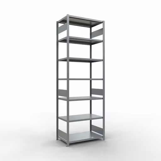 Abbildung Nr 8 des Artikels Grundregal, Fachbodenregal Stecksystem MULTIplus330, 3000 x 1000 x 600 mm (HxBxT), 7 Fachböden, Längenriegel, verzinkt aus der Produktgruppe Stecksystem von der Marke Schulte Lagertechnik