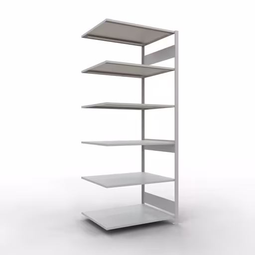 Anbauregal, Fachbodenregal Stecksystem MULTIplus150, 2500 x 1000 x 800 mm (HxBxT), 6 Fachböden, Längenriegel, RAL 7035 lichtgrau von der Marke Schulte Lagertechnik Anbauregal, Fachbodenregal Stecksystem MULTIplus150, 2500 x 1000 x 800 mm (HxBxT), 6 Fachböden, Längenriegel, RAL 7035 lichtgrau aus der Kategorie Anbauregal mit der Artikelnummer 32686-LR