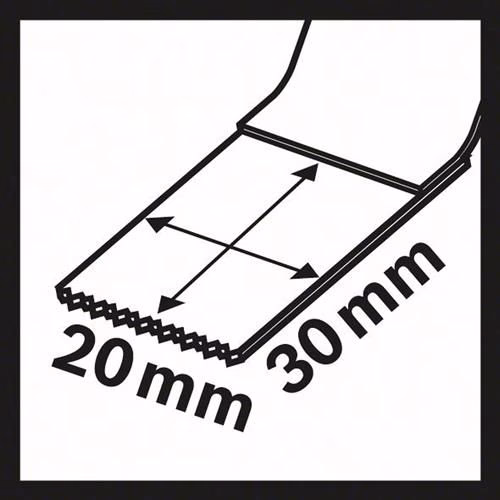 Tauchsägeblatt AIZ 20AB Breite 20 mm Eintauchtiefe 30 mm Starlock 5er Packung 2608661628 BOSCH