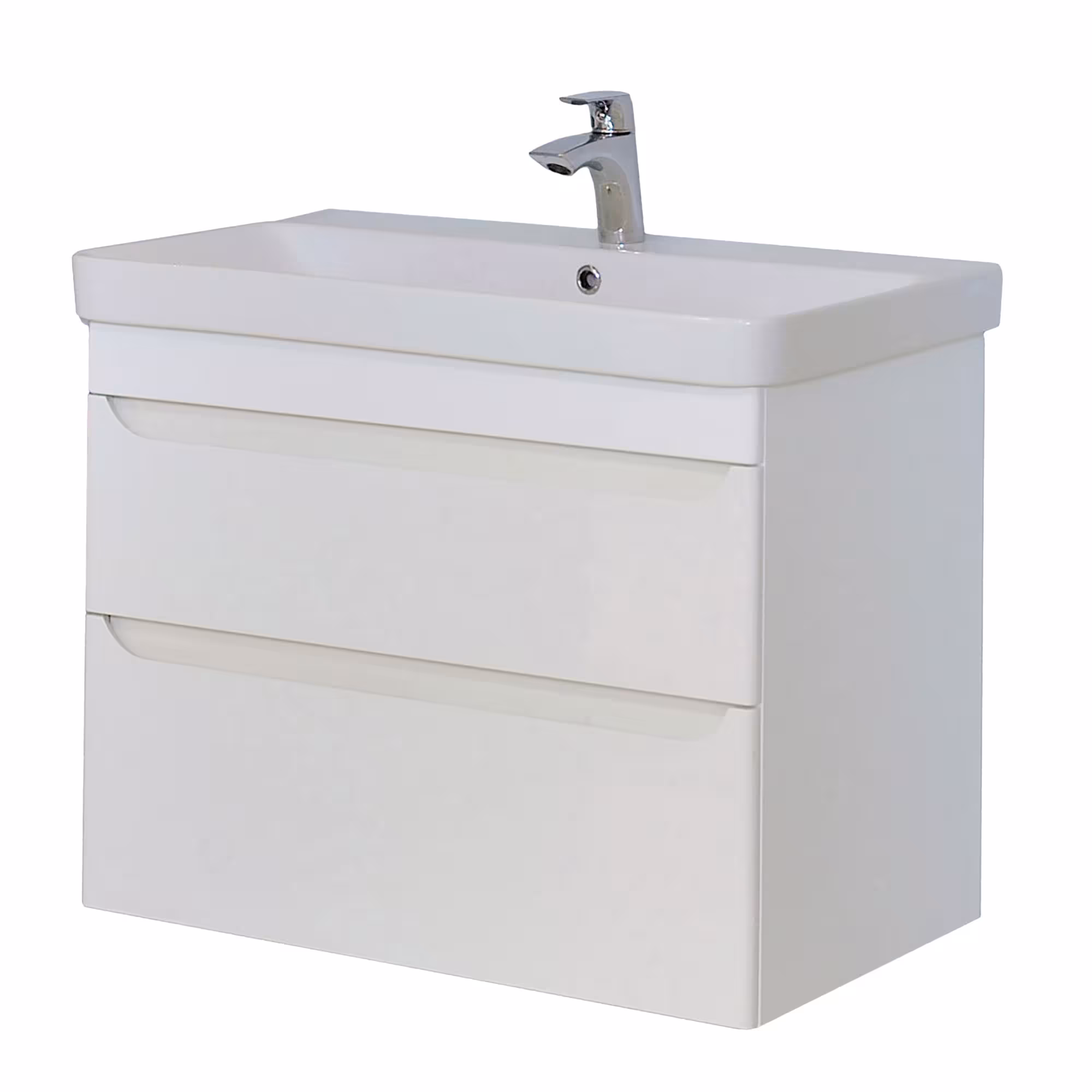 Möbelwaschtisch "LUXURY" 80cm Schubladenschrank von der Marke sanicomfort aus der Produktreihe Badmöbel und Handtuchhalter